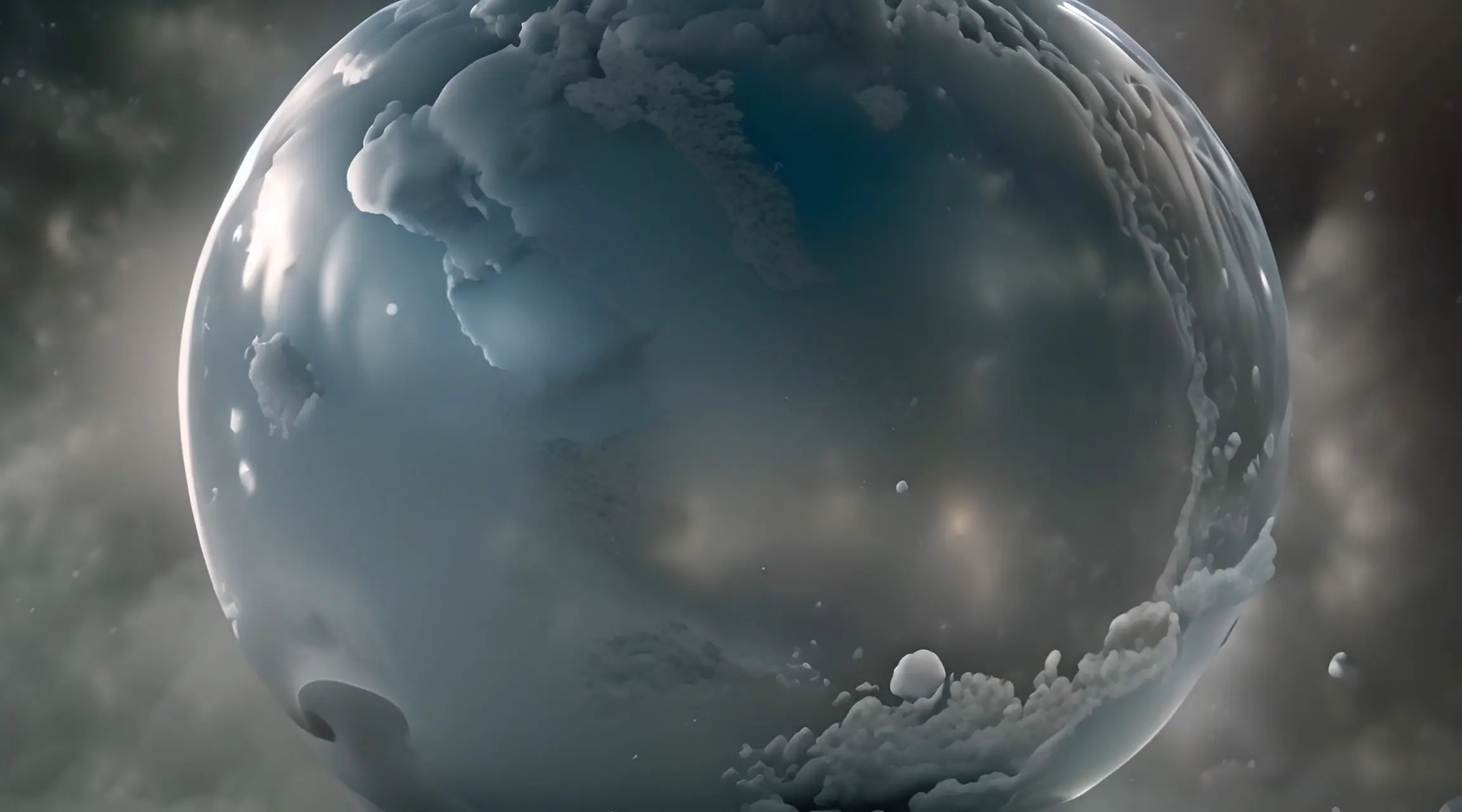Gentle Earth Rotation Soft Clouds Video Loop